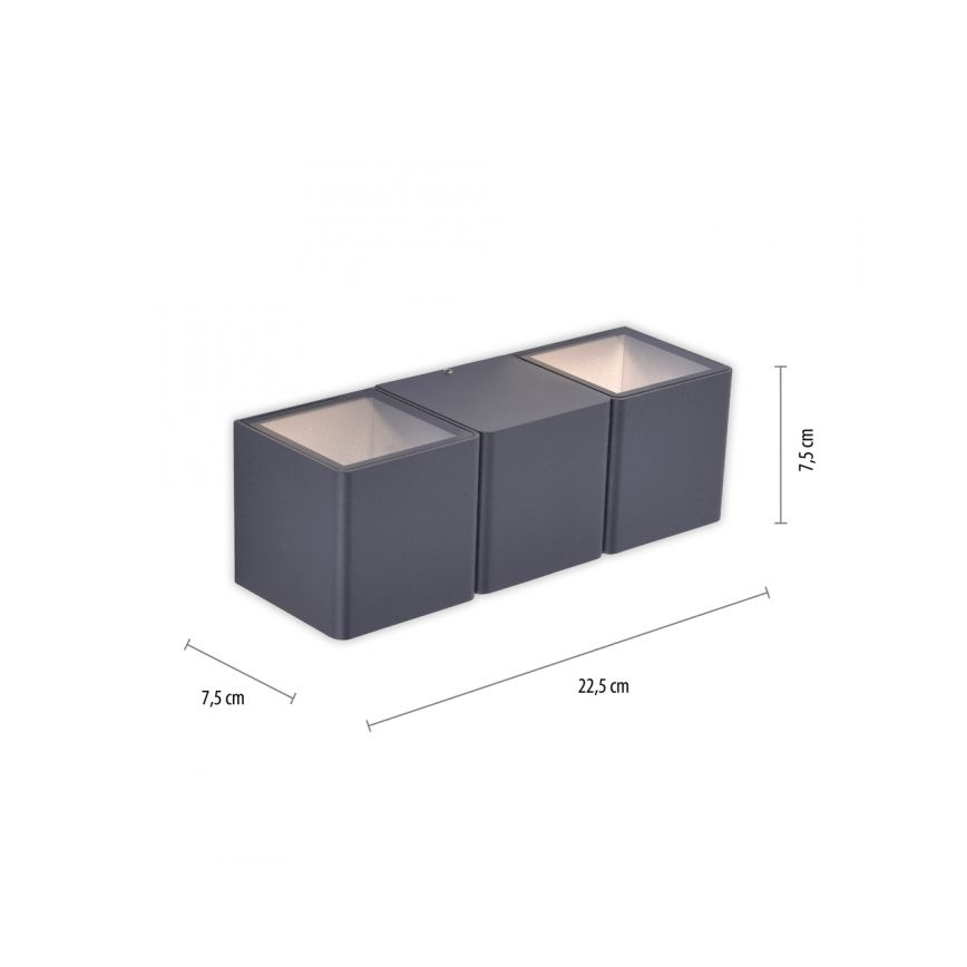 Paul Neuhaus 9658-13 - Applique LED da esterno MARCEL 2xLED/4W/230V IP54