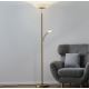 Paul Neuhaus - 655-60 - Lampada LED da terra dimmerabile ALFRED 1xLED/28W/230V+1xLED/4W/230V ottone
