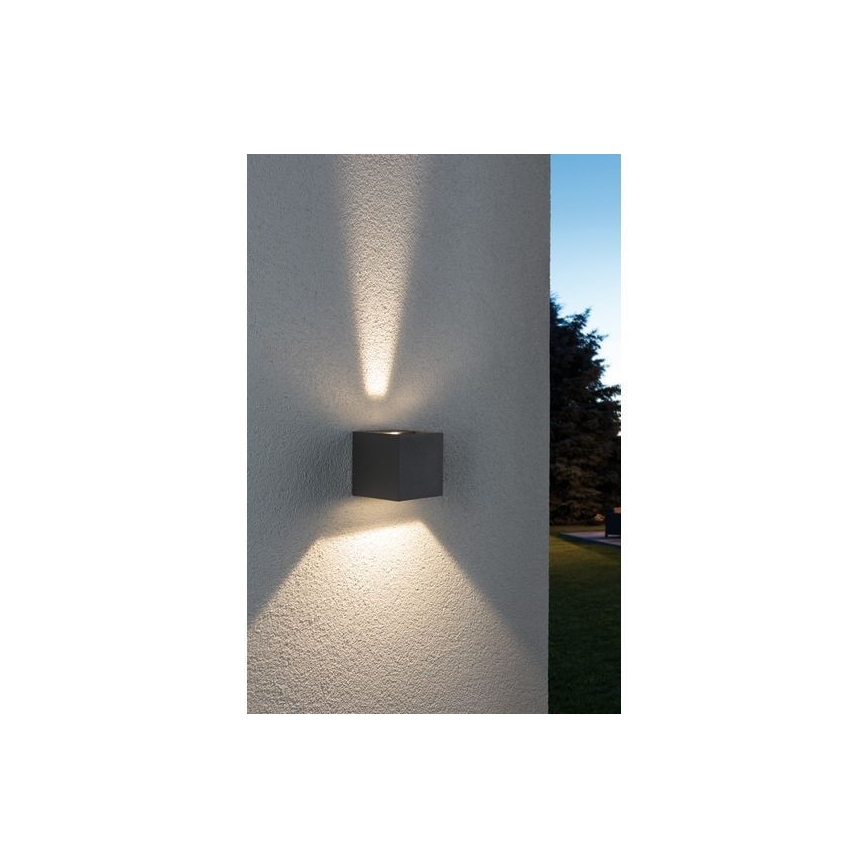 Paulmann 18000 - 2xLED/3W IP65 Applique da esterno CYBO 230V grigia