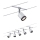 Paulmann 3981 - KIT 5xLED/4W Sistema a cavo completo TUBE 230V cromo opaco/nero
