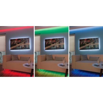 Paulmann 3989 - Striscia LED RGBW dimmerabile 19W TIP 10 m 230V + telecomando