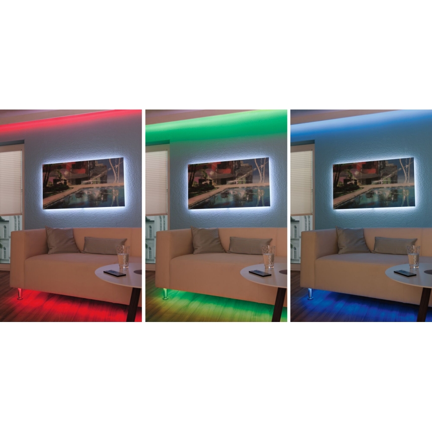 Paulmann 3989 - Striscia LED RGBW dimmerabile 19W TIP 10 m 230V + telecomando