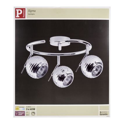 Paulmann 60282 - Luce Spot dimmerabile SIGMA 3xGU10/40W/230V