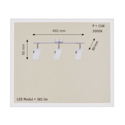 Paulmann 66668 - 3xLED/5W Luce Spot WINDOW 230V