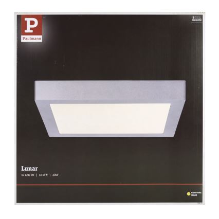 Paulmann 70650 - LED/17W Plafoniera LUNAR 230V 30x30 cm cromo opaco