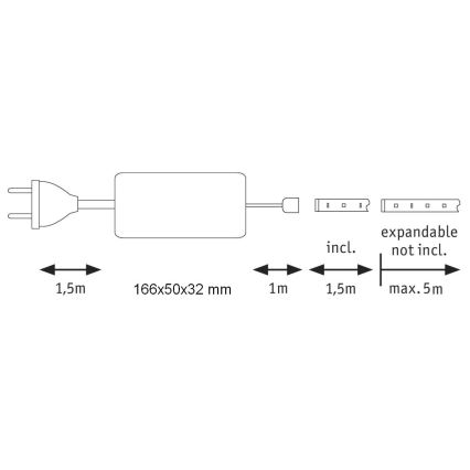 Paulmann 70672 - LED/18W IP44 Striscia da bagno dimmerabile MAXLED 1,5 m 2700K 230V