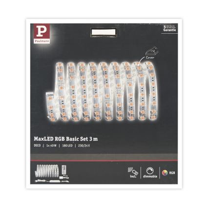 Paulmann 70673 - Striscia LED RGB/40W Dimmerabile MAXLED 3m 230V + telecomando