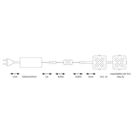 Paulmann 70710 - SET 3xLED/3,3W Illuminazione mobili con sensore SOFTPAD 230V 2700K