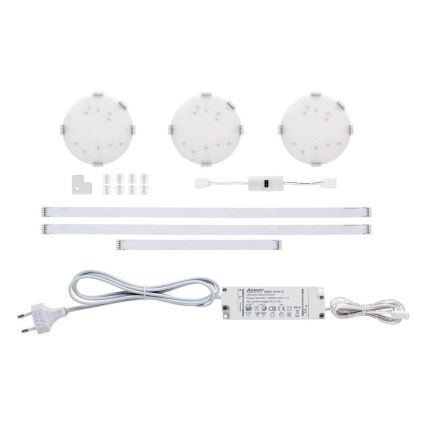 Paulmann 70711 - SET 3xLED/2,8W Illuminazione mobili con sensore SOFTPAD 230V 2700K