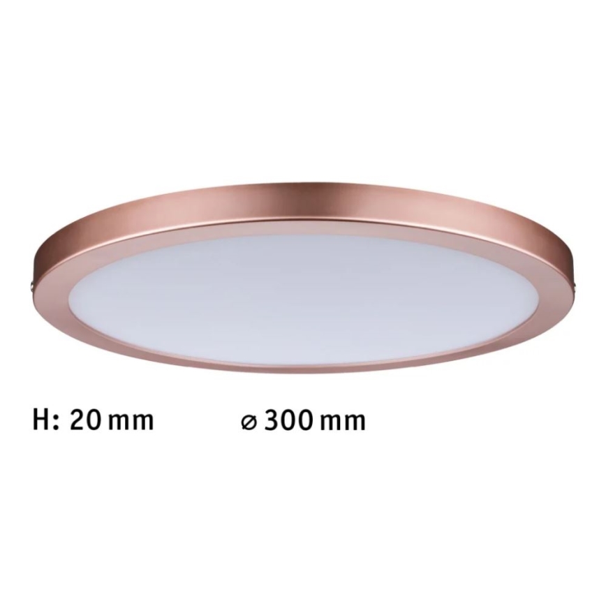 Paulmann 70872 - Pannello LED dimmerabile ATRIA 22W 230V 2700K diam. 30 cm oro rosa