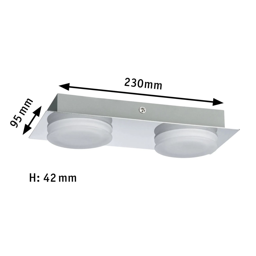 Paulmann 70883 - 2xLED/4,7W IP23 Applique da parete per bagno DORADUS 230V
