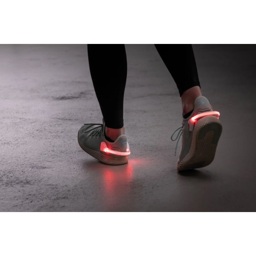 Paulmann 70973 - SET 2x LED/0,2W Clip per scarpe 1xCR2032 rosso