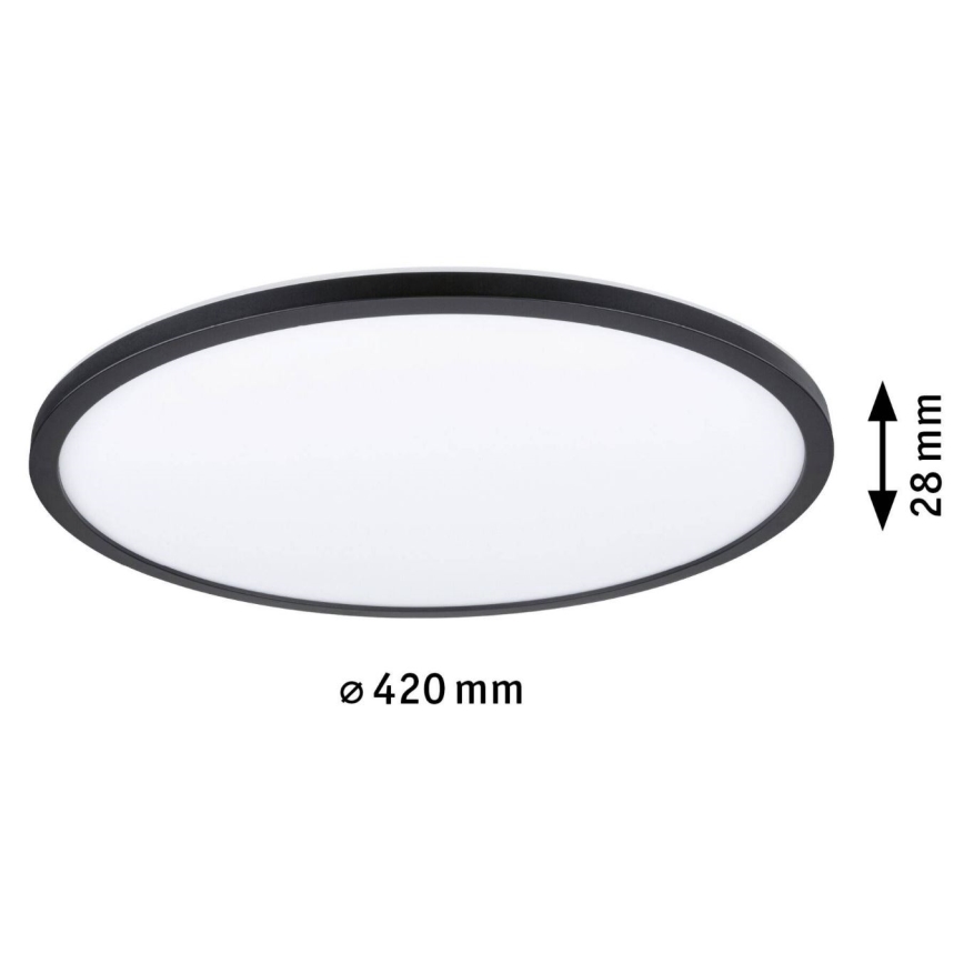 Paulmann 70999 - LED/22W Pannello dimmerabile ATRIA 230V 3000K diametro 42 cm nero