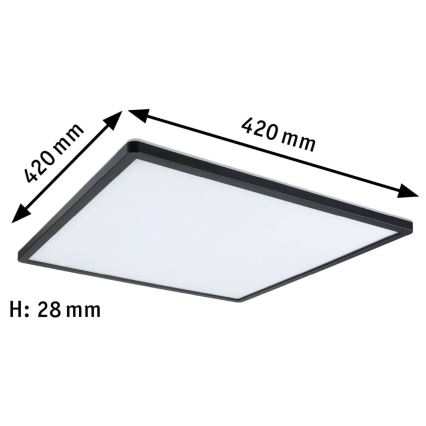 Paulmann 71016 - Pannello LED dimmerabile ATRIA 22W 230V 4000K 42x42 cm nero