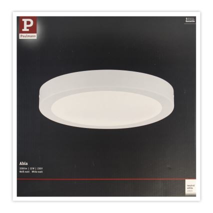 Paulmann 71021 - LED/22W Plafoniera ABIA 230V bianco