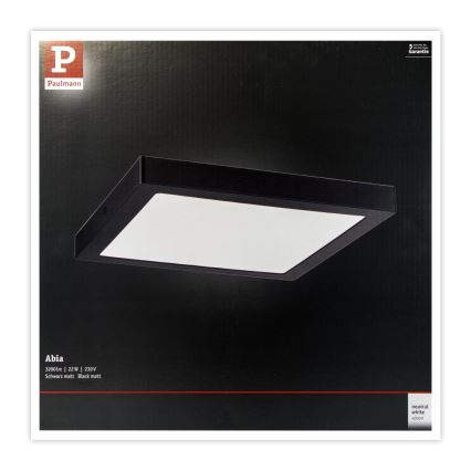 Paulmann 71026 - LED/22W Plafoniera ABIA 230V nero