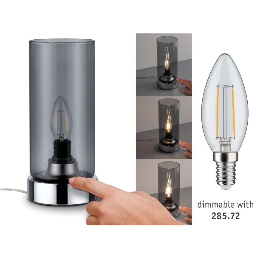 Paulmann 77056 - Lampada da tavolo touch PINJA 1xE14/40W 230V