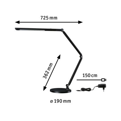 Paulmann 78912 - LED/10,6W Lampada da tavolo dimmerabile FLEXBAR 230V 3000/4000/6500K