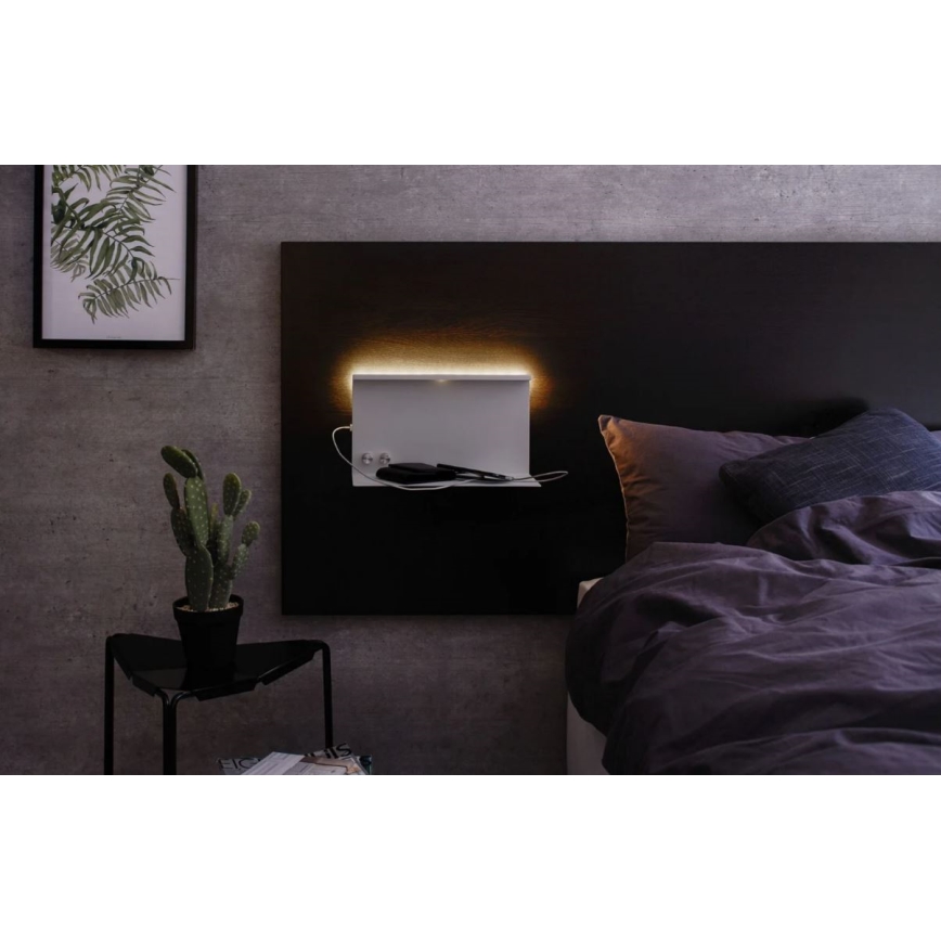 Paulmann 78919 - LED/4,5W Lampada dimmerabile con mensola e USB + LED/1,6W 230V