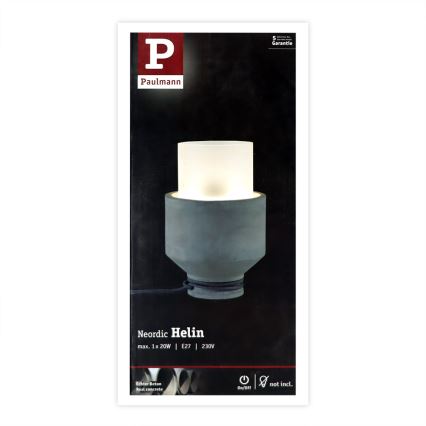 Paulmann 79619 - 1xE27/20W Lampada da tavolo  HELIN 230V