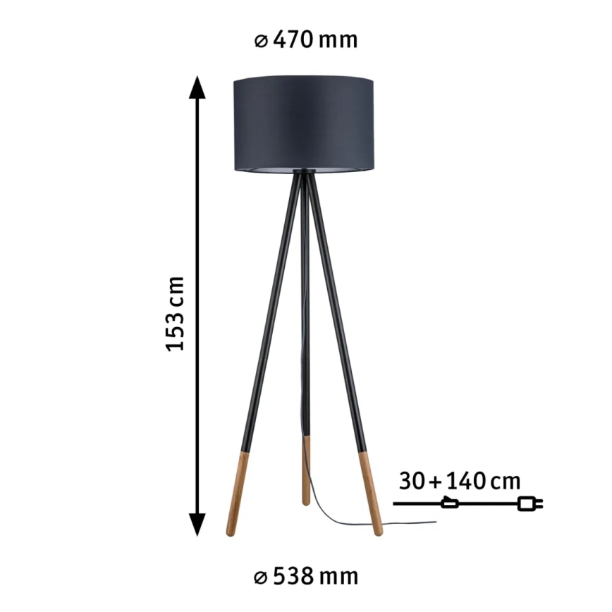 Paulmann 79633 - 1xE27/20W Lampada con piedistallo RURIK 230V