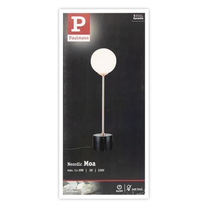 Paulmann 79662 - 1xG9/10W Lampada da tavolo NEORDIC MOA 230V