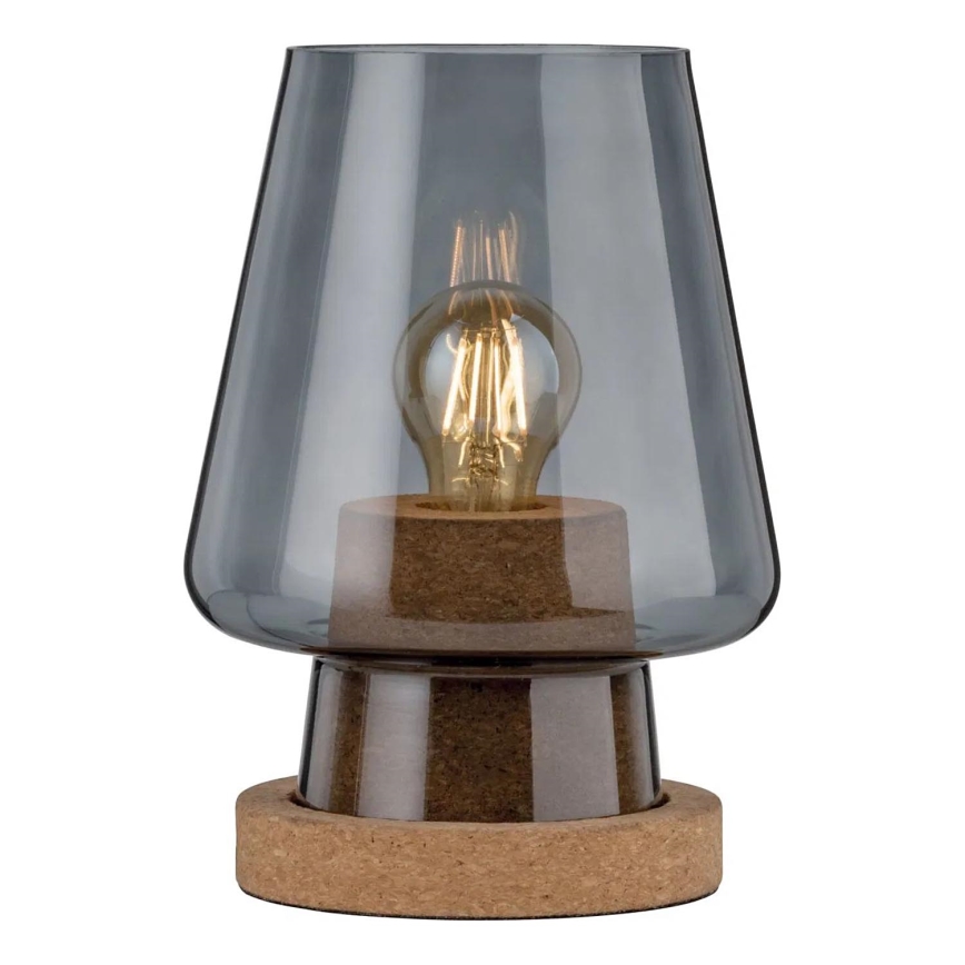 Paulmann 79736 - 1xE27/20W Lampada da tavolo IBEN 230V fumé