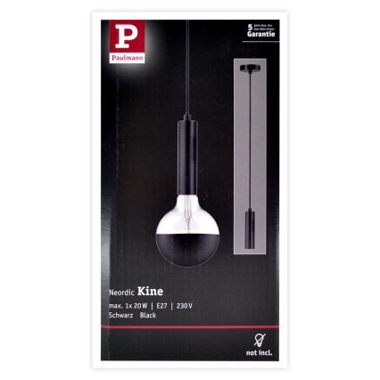 Paulmann 79757 - Lampadario su fune NEORDIC 1xE27/20W/230V