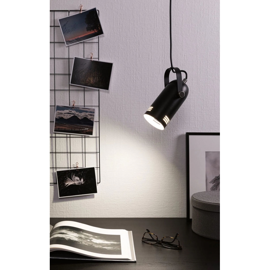 Paulmann 79766 - 1xE27/15W Lampada a sospensione su cavo LAVEA 230V nero