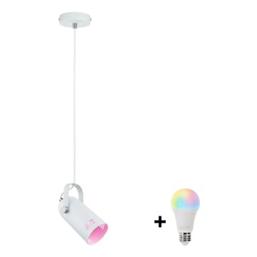 Paulmann 79767 - LED RGBW 1xE27/9W Lampada a sospensione su cavo LAVEA 230V bianco