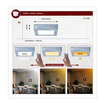 Paulmann 79791 - LED/10,2W Plafoniera  CARPO 230V 2300-3000K