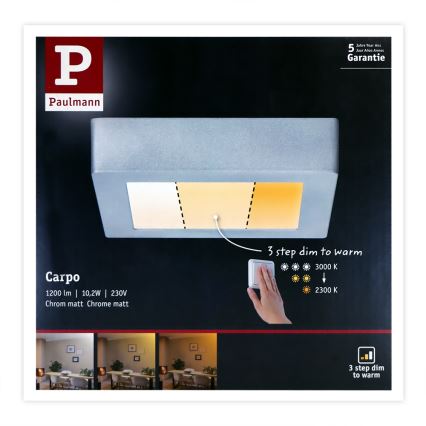 Paulmann 79791 - LED/10,2W Plafoniera  CARPO 230V 2300-3000K