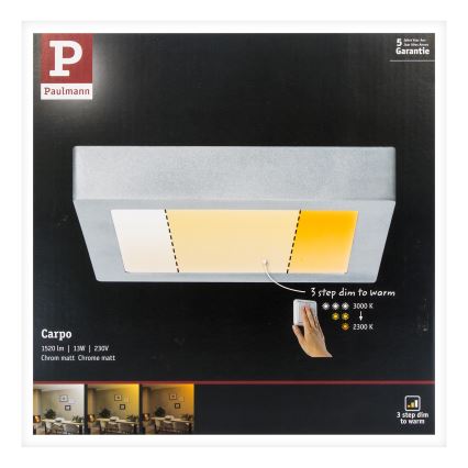 Paulmann 79794 - Plafoniera LED/13W CARPO 230V 2300/2500/3000K