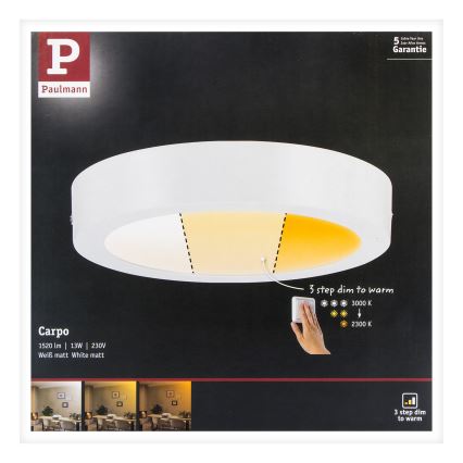 Paulmann 79794 - Plafoniera LED/13W CARPO 230V 2300/2500/3000K