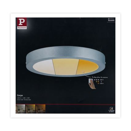 Paulmann 79798 - LED/16W Plafoniera CARPO 230V 2300/2500/3000K