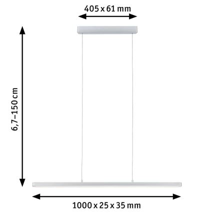 Paulmann 79902 - LED/43W Lampadario dimmerabile su filo SMART LENTO 230V 2700-6000K