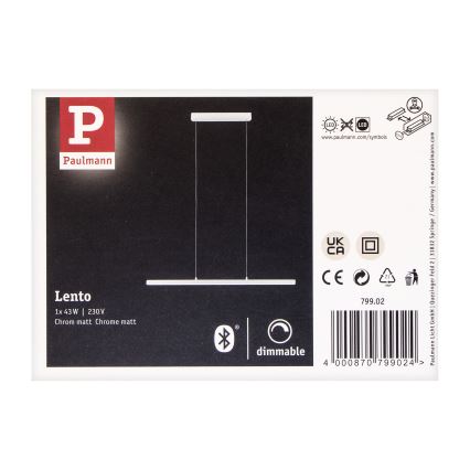 Paulmann 79902 - LED/43W Lampadario dimmerabile su filo SMART LENTO 230V 2700-6000K