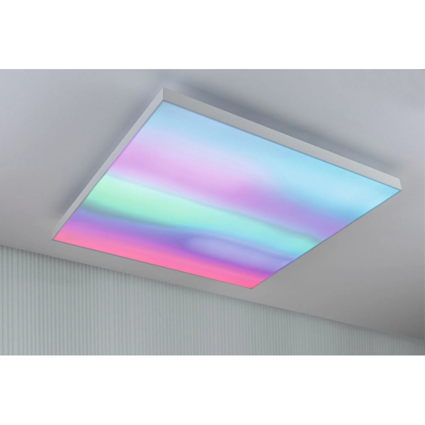 Paulmann 79910 - LED/31W RGBW plafoniera dimmerabile LORIA 230V 3000-6500K 59,5x59,5 cm bianco + telecomando