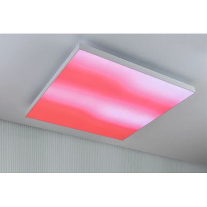 Paulmann 79910 - LED/31W RGBW plafoniera dimmerabile LORIA 230V 3000-6500K 59,5x59,5 cm bianco + telecomando