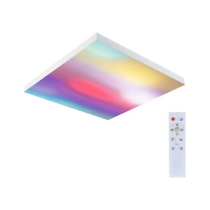 Paulmann 79910 - LED/31W RGBW plafoniera dimmerabile LORIA 230V 3000-6500K 59,5x59,5 cm bianco + telecomando