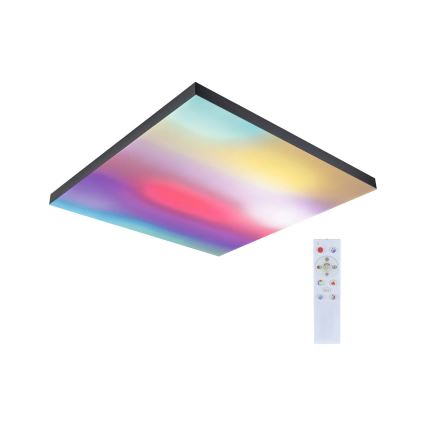 Paulmann 79913 - Plafoniera dimmerabile LED/31W RGBW LORIA 230V 3000-6500K 59,5x59,5 cm nera + telecomando