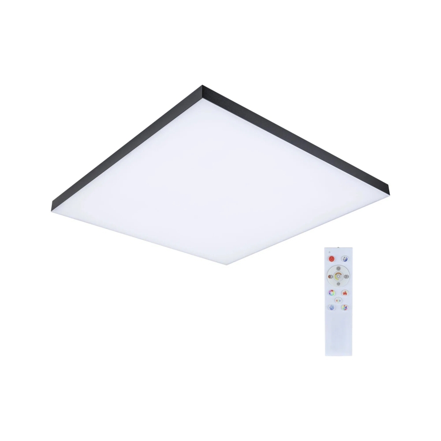 Paulmann 79913 - Plafoniera dimmerabile LED/31W RGBW LORIA 230V 3000-6500K 59,5x59,5 cm nera + telecomando