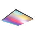 Paulmann 79913 - Plafoniera dimmerabile LED/31W RGBW LORIA 230V 3000-6500K 59,5x59,5 cm nera + telecomando