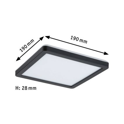 Paulmann 79920 - LED/11,2W Pannello dimmerabile ATRIA 230V 3000K 19x19 cm nero
