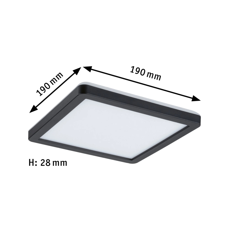 Paulmann 79920 - LED/11,2W Pannello dimmerabile ATRIA 230V 3000K 19x19 cm nero