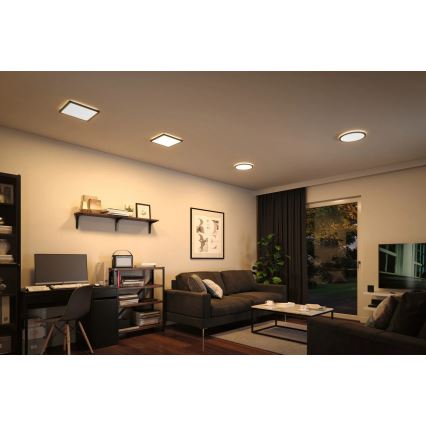 Paulmann 79921 - Pannello LED dimmerabile 16W ATRIA 230V 3000K 29,3x29,3 cm, nero