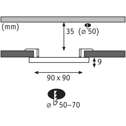 Paulmann 79953 - LED/6W IP44 Faretto da incasso per bagno dimmerabile VARIFIT 230V