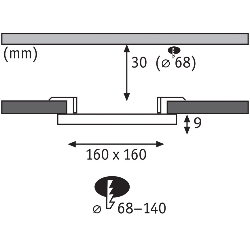 Paulmann 79954 - LED/12W IP44 Faretto da incasso dimmerabile per bagno VARIFIT 230V