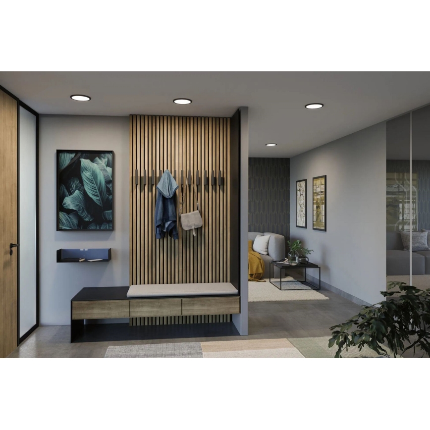 Paulmann 79965 - LED/13W IP44 Faretto da incasso dimmerabile per bagno AREO 230V Ø 17,5 cm nero