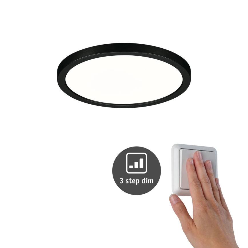 Paulmann 79965 - LED/13W IP44 Faretto da incasso dimmerabile per bagno AREO 230V Ø 17,5 cm nero